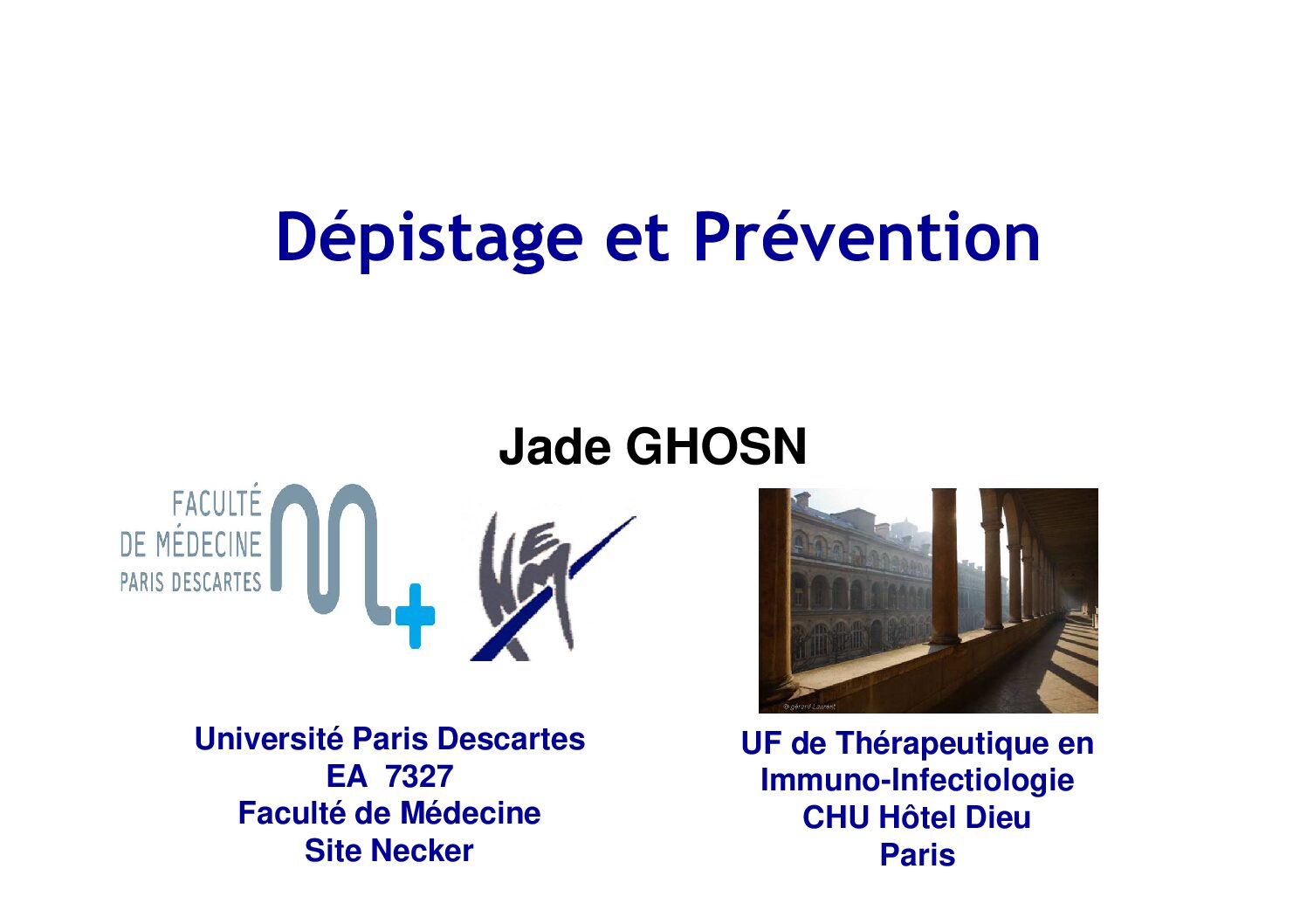 Prévention et dépistage