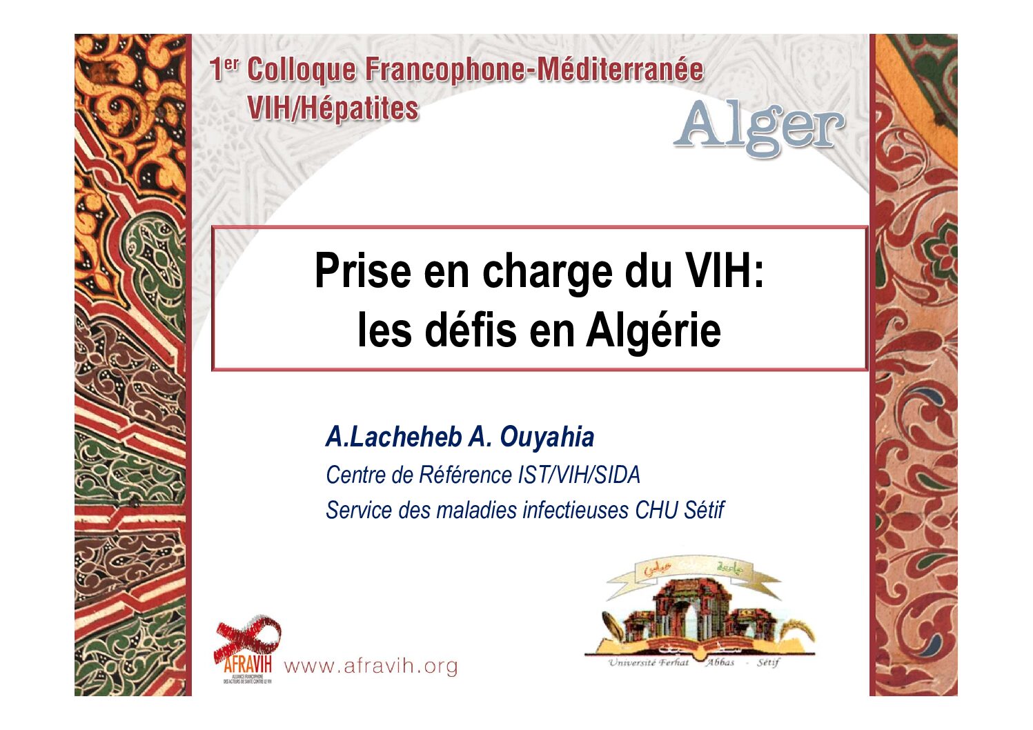 Prise en charge du VIH - les défis en Algérie