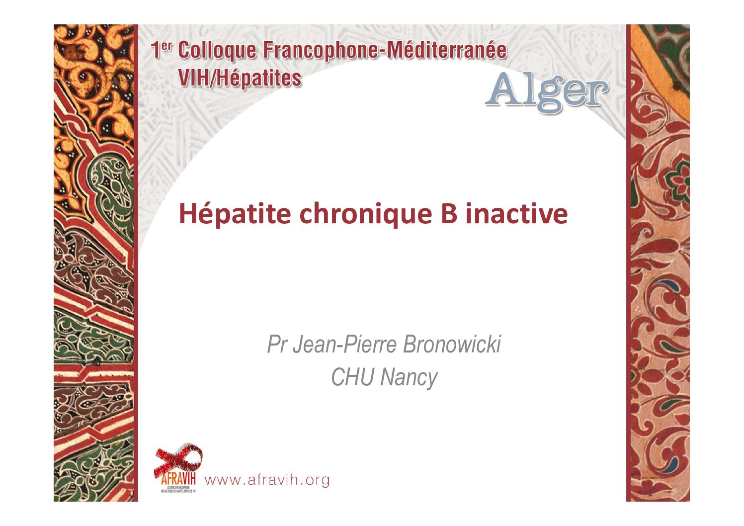 Prise en charge du patient VHB porteur inactif