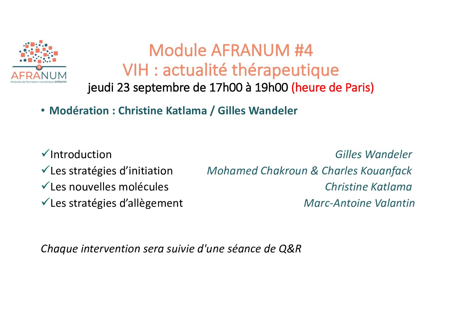 I.Stratégie d'initiation du TAR & effets indésirables